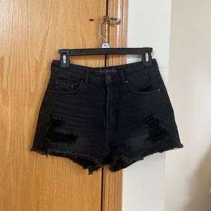 Black high waisted shorts